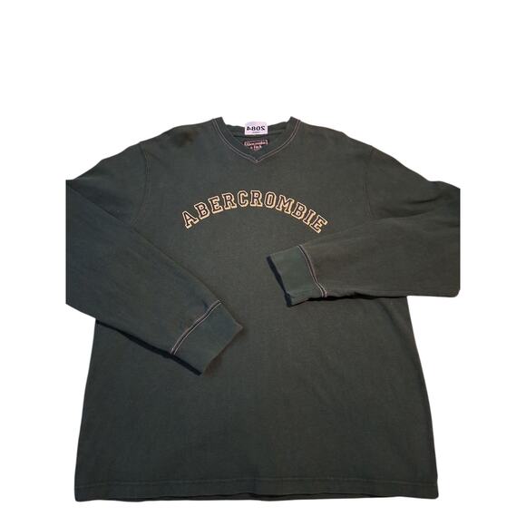 Y2K Vintage Abercrombie & Fitch Mens XL Grunge Preppy Academia Varsity Heavy Tee - Picture 6 of 12